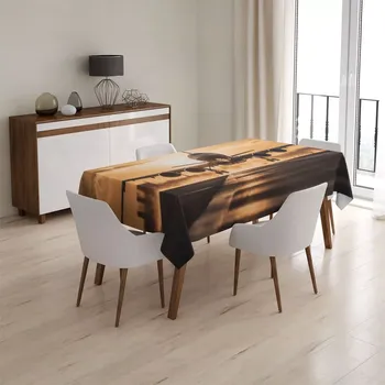 ubrus Sablio Ubrus Letadlo přistávající při západu slunce - 90x90 cm