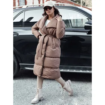 Dámský zimní kabát dlouhý Prošívaný FAVI TY4571 Barva: Zelená, Velikost: L