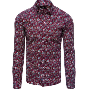 Pánská košile Pánská vzorovaná košile DX2427 Barva: Bílá, Velikost: M