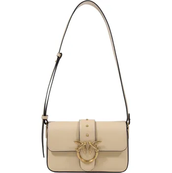 Módní doplněk Kožená kabelka Pinko Borsa Donna Pinko černá | krémová 3493207