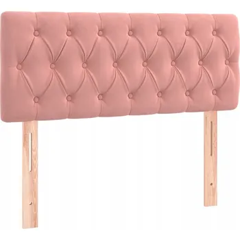 Čelo postele, růžové, 100x7x78/88 cm, samet