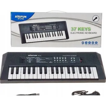 Hudební nástroj pro děti Varhany, keyboard s 37 klávesami, s mikrofonem, 41,5x16x4,5 cm, v krabici