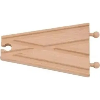 Dřevěná hračka Dřevěná dvojitá kolej 14,5 x 9 x 1,2 cm Paralelní traťový díl Plynulé vedení dvou stop Rozšíření vlakové dráhy Stabilní doplněk pro děti