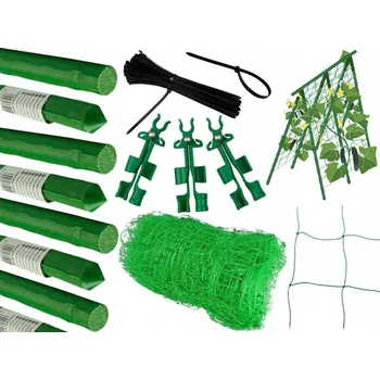 Opora na rostlinu OPORA S MŘÍŽKOU NA POPÍNAVÉ ROSTLINY, ZAHRADNÍ KONSTRUKCE, MŘÍŽKA 180 CM