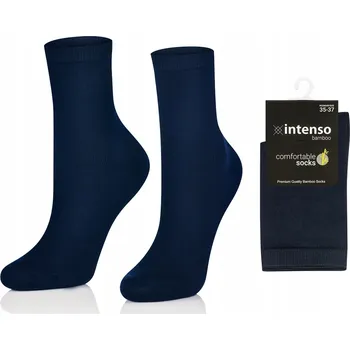 PONOŽKY Dámské bambusové ponožky 38-40 + Ionty stříbra Ag, antibakteriální NÁMOŘNICKÁ MODRÁ