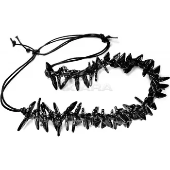 Náhrdelník Černý náhrdelník Jablonex Kiara Sklo pro každodenní nošení