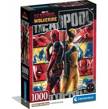 CLEMENTONI 1000 DÍLKŮ COMPACT DEADPOOL+WOLVERINE [PUZZLE]