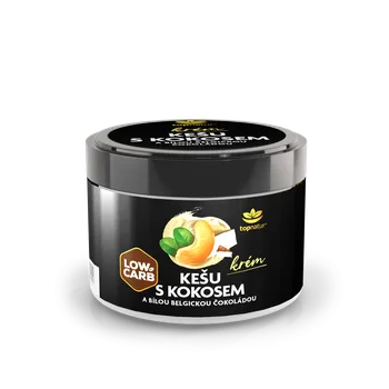 LOW CARB Kešu s kokosem a bílou belgickou čokoládou 300g TOPNATUR
