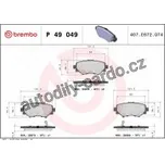 Sada brzdových destiček BREMBO P49049 - MAZDA