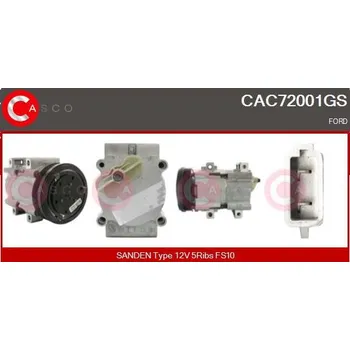 Kompresor klimatizace Kompresor, klimatizace CASCO CAC65005GS
