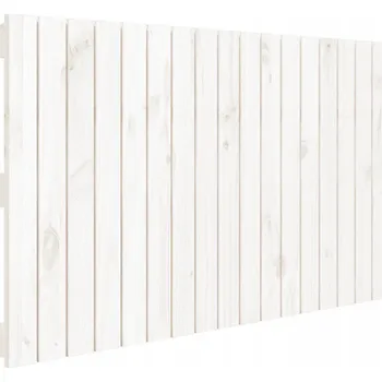 Čelo postele, bílé, 108x3x60 cm, masivní borovicové dřevo