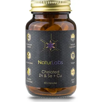 Zinek a Selen chelátové + Měď 60 kapslí NATURLABS - VITALVIBE