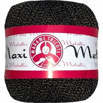 Příze Háčkovací Příze MAXI METALLIC Madame Tricote 100g černý