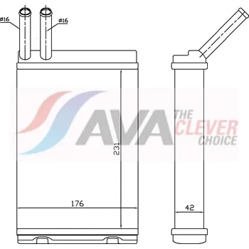 Výměník tepla Výměník tepla, vnitřní vytápění AVA COOLING SYSTEMS VO6096