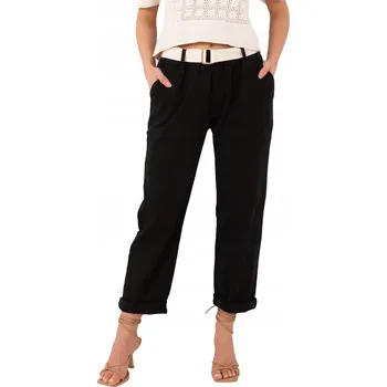 Dámské kalhoty Italy Moda dámské kalhoty rovného střihu 7/8 univerzální velikost