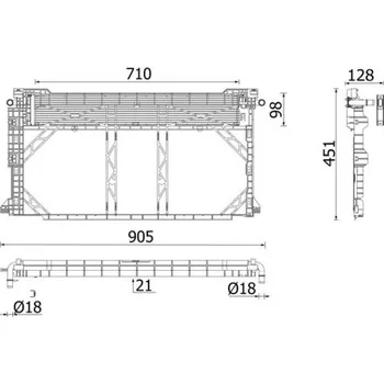 Chladič motoru Chladič, chlazení motoru MAHLE CR 2668 000P