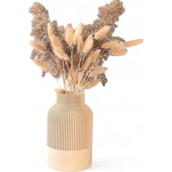 Váza Váza na květiny béžová Boho nerozbitná 17,5 cm Moderní váza Japandi