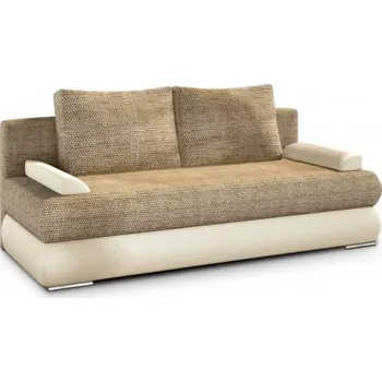 Pohovka Trojmístná rozkládací pohovka s úložným prostorem Milo - Černá, bílá - Sawana 14, Soft 17