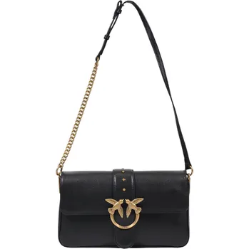 Módní doplněk Pinko kožená kabelka s magnetickým zapínáním Pinko černá | hořčicová 3493223