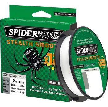SPIDERWIRE - Šňůra Stealth smooth 12, 0,13mm, 12,7kg, 150m, translucent - VÝPRODEJ