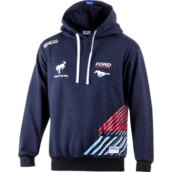 Pánská mikina Sparco mikina přes hlavu s kapucí Ford Performance, barva: modrá, velikost: L