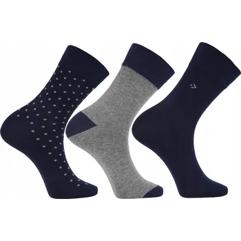 Ponožky Moraj bavlněné, vícebarevné, 3 páry, velikost 43-45