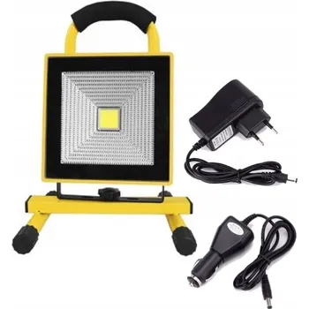 Pracovní LED halogenová lampa s akumulátorem 20W SLIM 12V/230V