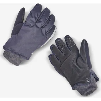 Rukavice BTWIN Hřejivé dětské rukavice 500 černé 12 LET KAŠTANOVÁ|ČERNÁ|ŠEDÁ