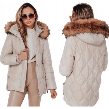 Dámský kabát DStreet dámská prošívaná bunda s odepínací kapuce TY5012 velikost L