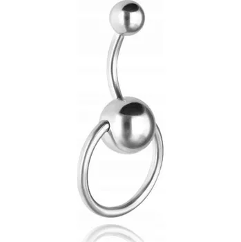 Piercing Piercing do pupíku se stříbrným kroužkem, piercing do bříška 1,6/8