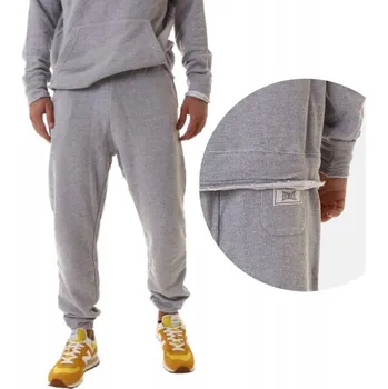 EVERLAST teplákové kalhoty bavlněné, ZATEPLENÉ, vel. XL šedé
