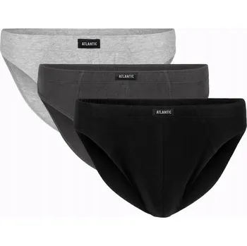 Slipy Pánské slipy Atlantic, 3 kusy 3BMP-322-CZA/SZM/GRF M