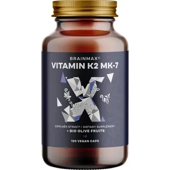 Přírodní produkt Vitamin K2 jako MK7 all-trans K2VITAL®DELTA 150 mcg, 100 rostlinných kaps. BRAINMAX