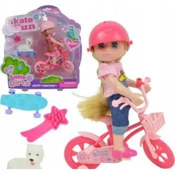 Panenka Panenka Panenka na růžovém kole + domácí mazlíček