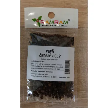 Koření Pepř černý celý 25 g RamRam