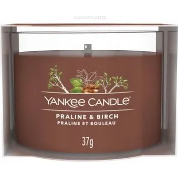 Svíčka Sójová vonná svíčka PRALINKA & BŘÍZA Yankee Candle