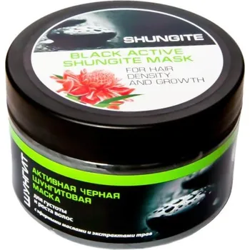 Vlasová regenerace TML a.s. Aktivní černá šungitová maska na vlasy "Hustota a růst" s éterickými oleji 220 ml FRATTINV
