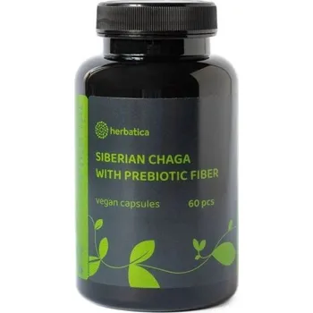 Přírodní produkt CHAGA - Sibiřská čaga - 60 veganských kapslí s INULINEM - HERBATICA