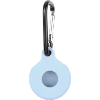 Pouzdro na mobilní telefon Silikonový obal s karabinou pro AirTag - světle modrý