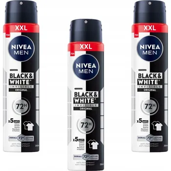 Nivea Men Black&White antiperspirant pro muže ve spreji 48h 250 ml x3