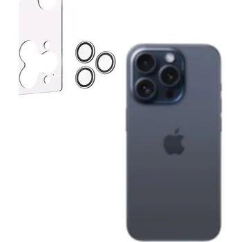 Telefonní příslušenství AlzaGuard Elite Lens Protector pro iPhone 15 Pro / 15 Pro Max čiré s instalačním rámečkem
