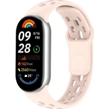 Ostatní příslušenství k chytrým hodinkám Silikonový řemínek pro hodinky Xiaomi Mi Band 8 Nastavitelný pohodlný sportovní náramek na zápěstí měkký odolný řemínek pro každodenní nošení růžová