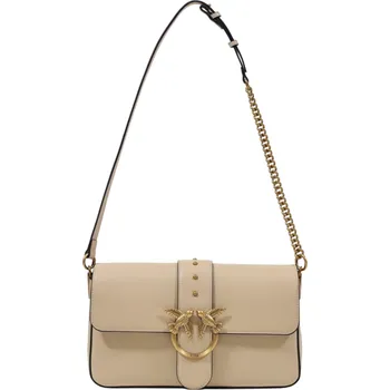 Módní doplněk Kožená kabelka Pinko Borsa Pinko černá | krémová 3493224