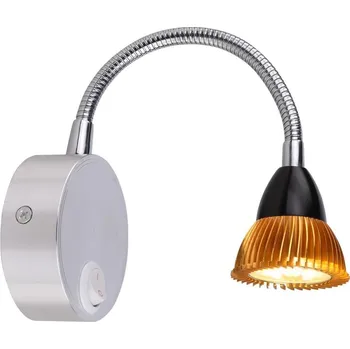 Nástěnné svítidlo Nástěnné LED osvětlení s vypínačem DINO - 3W, teplá bílá, chromované / zlaté