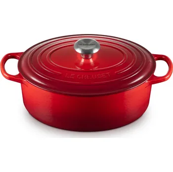 Hrnec Kastrol SIGNATURE 29 cm, 4,7 l, oválný, CERISE, litina, Le Creuset