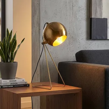 Lampička Opviq Stolní lampa Mixed, mosaz, kov, výška 45 cm, E14 - Stínidlo na lampu - Ø 15 cm 1 x 40 W - Doprava zdarma