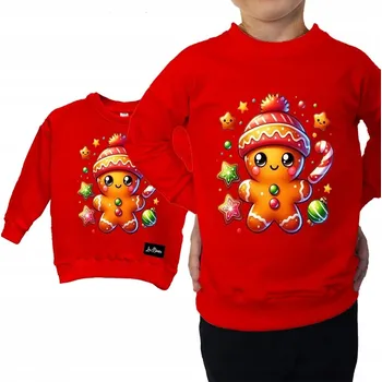 Pánská mikina Mikina Vánoční Červená Perník 116/122