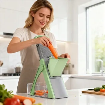 Kráječ zeleniny MULTIFUNKČNÍ KRÁJEČ NA ZELENINY A OVOCE, VERTIKÁLNÍ, ODNÍMATELNÝ A SKLÁDACÍ