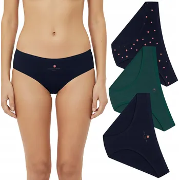 Dámské spodní prádlo Dámské kalhotky Mi-Mi 3-pack Henderson | tmavě modrá, zelená S