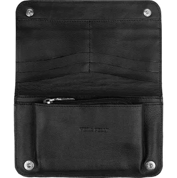 Peněženka KOŽENÁ ČERNÁ DÁMSKÁ PENĚŽENKA VERA PELLE PRAVÁ KŮŽE 11x20cm